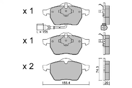 Комплект тормозных колодок AISIN BPVW-1026